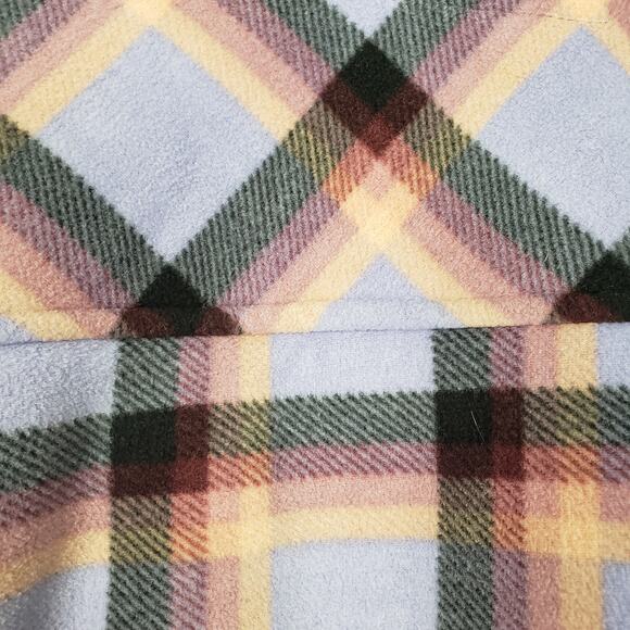 SAGE Collective Women's S Fuzzy Lined Plaid Shacket Purple Western Fall Casual - Picture 5 of 11